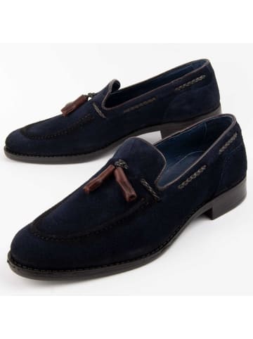 Purapiel Mokassins Weiße Schuhe Moretto2 in Blau