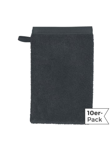 Erwin Müller Frottier Waschhandschuh 10er-Pack Heidenheim in anthrazit