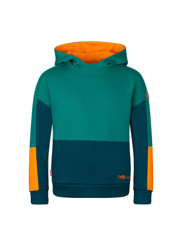 Trollkids Hoodie Rondane in lagoon green