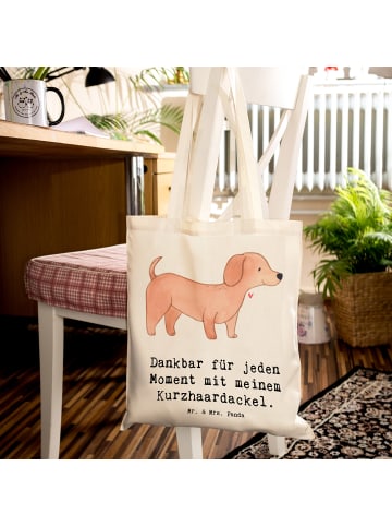 Mr. & Mrs. Panda Beutel Dackel Kurzhaardackel Moment mit Spruch in Creme
