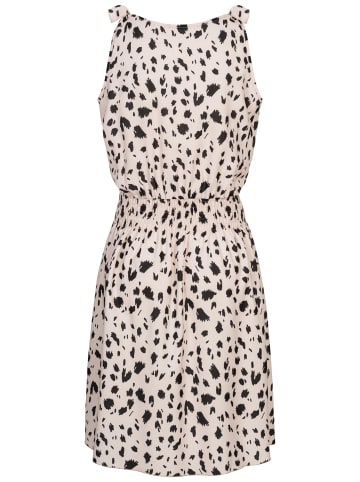 Cloud5ive Cloud5ive Dress with buttons and knot details animal print in beige/black