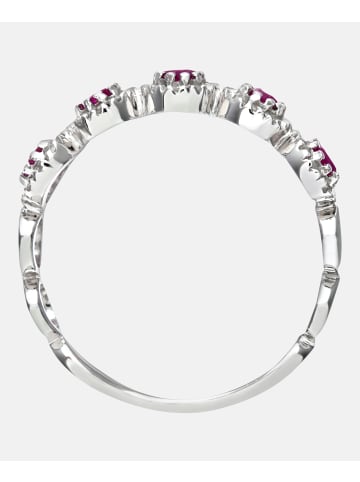 Diamant L'éternel Eternity-Ring aus 375 Weißgold mit Diamant mit Rubin