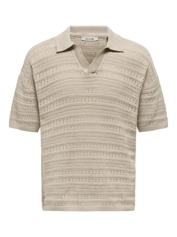 ONLY & SONS Polo in Silver Lining