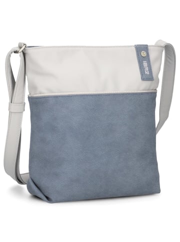 Zwei Jana J10 - Schultertasche 29 cm (papaya) in nubuk-sky