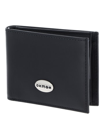 oxmox Leather Geldbörse RFID Schutz Leder 10.5 cm black