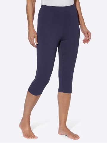 Sieh an! Capri-Leggings in marine + malve