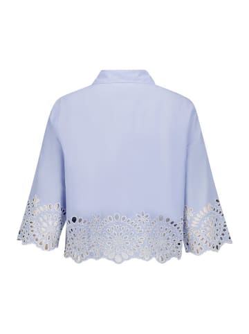 CARTOON Casual-Bluse mit Stickerei in Hellblau