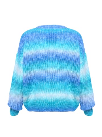 myMo Pullover in BLAU MEHRFARBIG