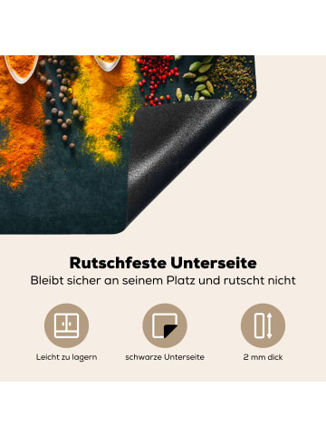 KitchenYeah Herdabdeckplatte Kräuter bunt Induktionskochfeldschutz, Kochfeldschutzmatte