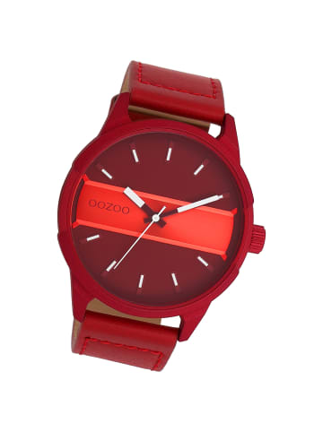 Oozoo Analog-Armbanduhr Oozoo Timepieces rot extra groß (ca. 48mm)