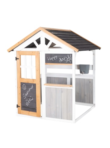 roba Outdoor-Spielhaus ab 18 Monaten - aus Holz mit Verkaufstheke & Wasserhah