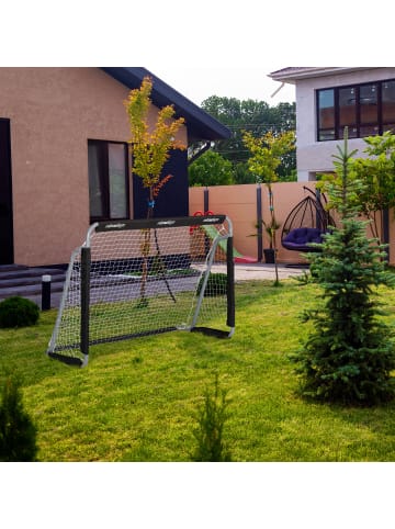 relaxdays Fußballtor Garten in Grau/Schwarz