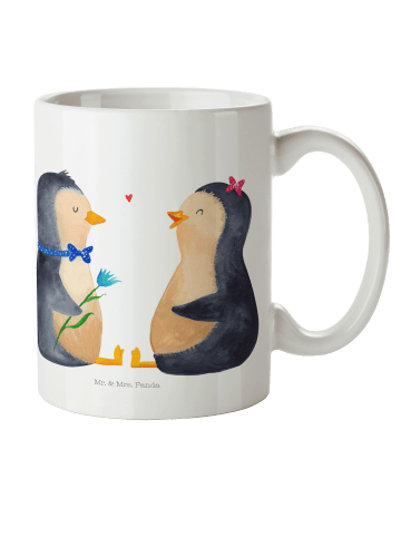 Mr. & Mrs. Panda Kinderpott Pinguin Pärchen ohne Spruch in Weiß