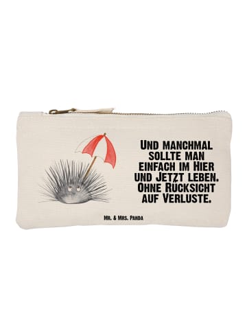 Mr. & Mrs. Panda Schminktasche Seeigel mit Spruch in Weiß