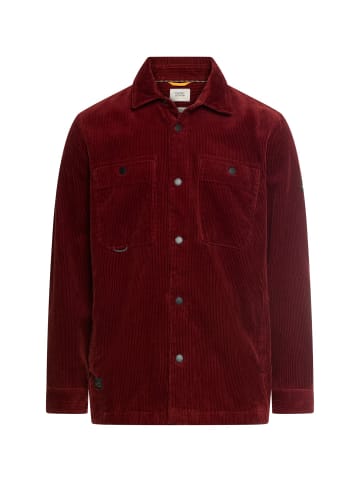 Camel Active Cord Overshirt mit Druckknöpfen in Bernsteinrot