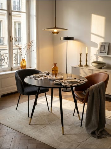 KADIMA DESIGN Esszimmertisch 75x75x76 cm Marmor-Optik Esstisch Modern in Schwarz