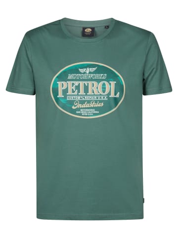 Petrol Industries Bedrucktes Jersey T-Shirt Estrella in Grün