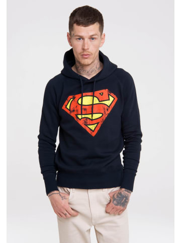 Logoshirt Kapuzenpullover DC – Superman Logo in dunkelblau