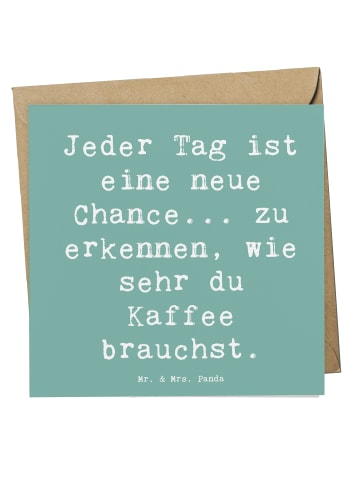 Mr. & Mrs. Panda Deluxe Karte Spruch Motivation und Kaffee mit S... in Meeresbrise