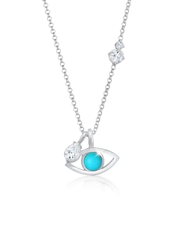 Elli Halskette 925 Sterling Silber Evil Eye in Silber