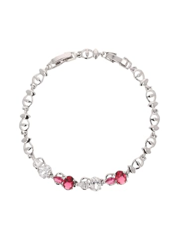 NAEMI Women Bracelet in Silver White Pink