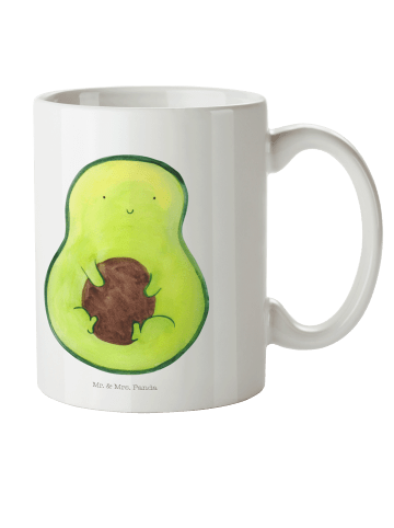 Mr. & Mrs. Panda Tasse Avocado Kern ohne Spruch in Weiß