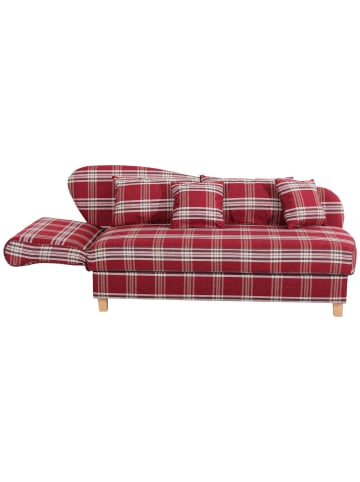 others RECAMIERE mit Armteil links klappbar Katia Bezug Flachgewebe Buche natur / rot