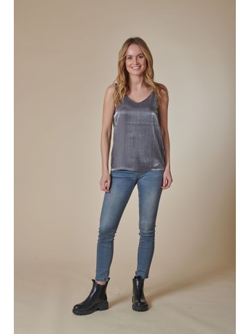 ZHRILL Tank Tops ZHTADA METALLIC BLACK in BLACK