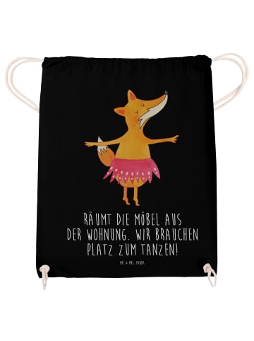 Mr. & Mrs. Panda Jutebeutel Fuchs Ballerina mit Spruch in Schwarz
