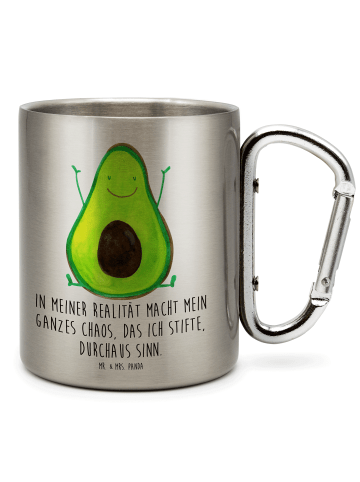 Mr. & Mrs. Panda Teetasse Avocado Glücklich mit Spruch in Silber