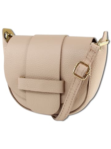 Toscanto Leder Schultertasche, Umhängetasche Toscanto Tasche rosa ca. 19cm