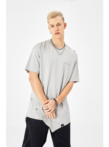 Ossy Homer T-Shirt Oversize Fit mit 320gsm Baumwolle in Grau