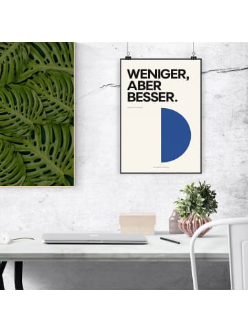 Poster Schriftzug minimalistisch Design mit Spruch in Weiß