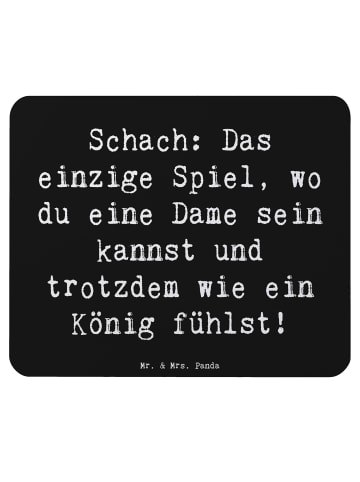 Mr. & Mrs. Panda Mouse Pad Spruch Schach Dame und König mit Spruch in Schwarz