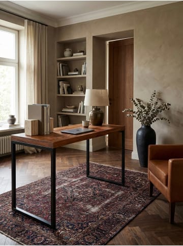 KADIMA DESIGN Schreibtisch Massivholz / Metall 117x59x76,5 cm