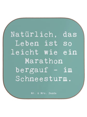 Mr. & Mrs. Panda Tischuntersetzer Spruch Leichtigkeit im Leben m... in Meeresbrise