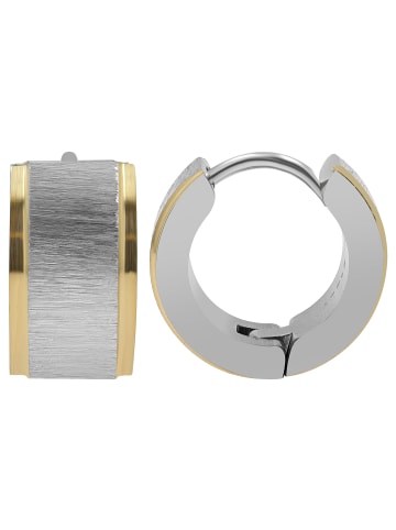 Adeliás Damen Ohrringe – Klappcreole aus Edelstahl in silber