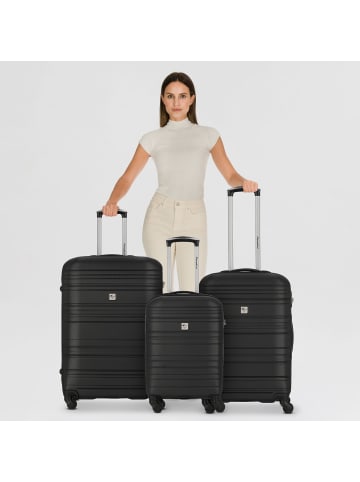 Check.In Paradise 4 Rollen Kofferset 3-teilig in schwarz