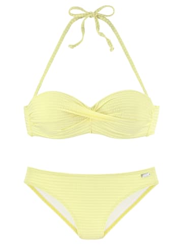 Venice Beach Bügel-Bandeau-Bikini in zitrone
