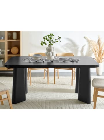 Beliani Esszimmertisch ATLIN in Schwarz - (W) 90 x (H) 75 x (L) 180 cm
