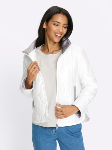 Sieh an! Steppjacke in weiß-steingrau