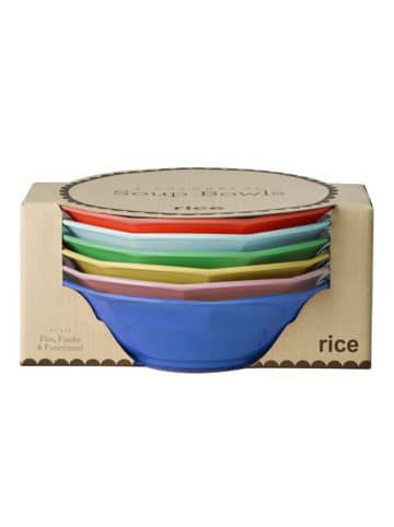 Rice Melamin Suppenschalen 6er-Set in bunt
