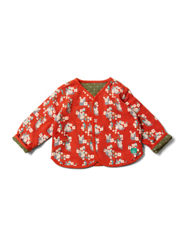 Little Green Radicals Wendbare kragenlose Frühlingsjacke in Rot