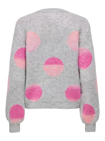 ONLY Strickpullover in Light Grey Melange