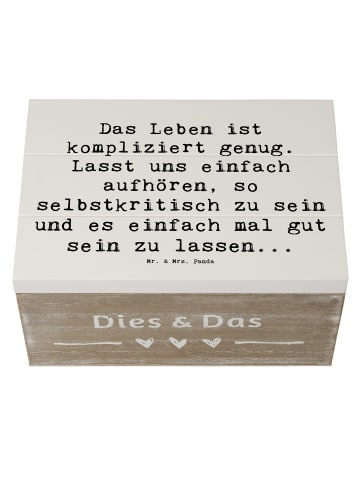 Mr. & Mrs. Panda holzschachtel Spruch Selbstzweifel Abschalten m... in Weiß