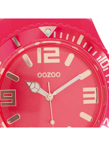 Oozoo Analog-Armbanduhr Oozoo Timepieces pink extra groß (ca. 48mm)