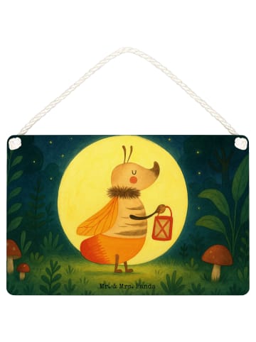 Mr. & Mrs. Panda Schild Glühwürmchen Design ohne Spruch in Weiß
