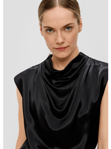 s.Oliver BLACK LABEL Bluse kurzarm in Schwarz