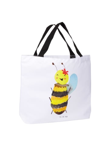 Mr. & Mrs. Panda Reisetasche Biene Happy ohne Spruch in Weiß