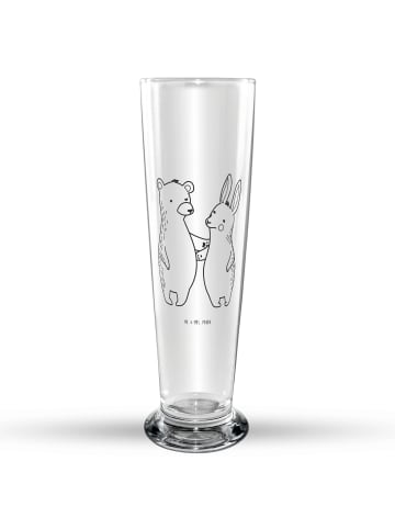 Mr. & Mrs. Panda Bierglas Bär und Hase Umarmen ohne Spruch in Transparent